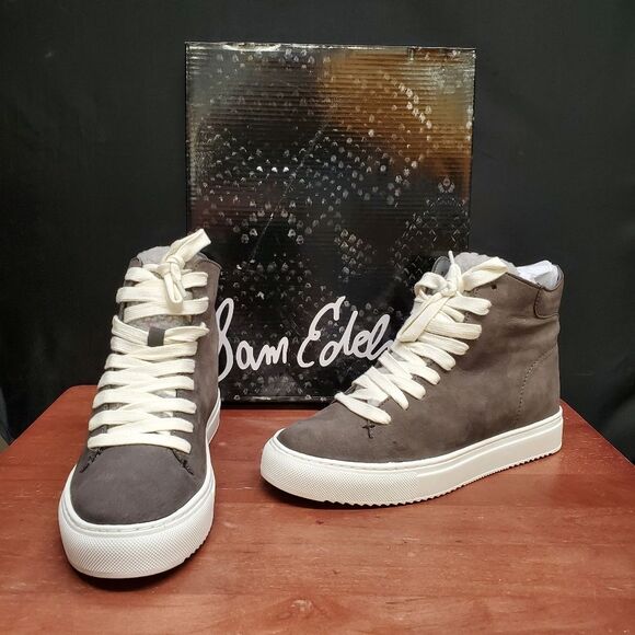 Sam Edelman Shoes - Sam Edelman Size 6 High Top Gray Pence Sneaker Casual Shoes